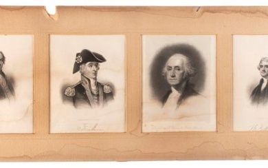 19th Century Engravings of Abraham Lincoln and George Washington