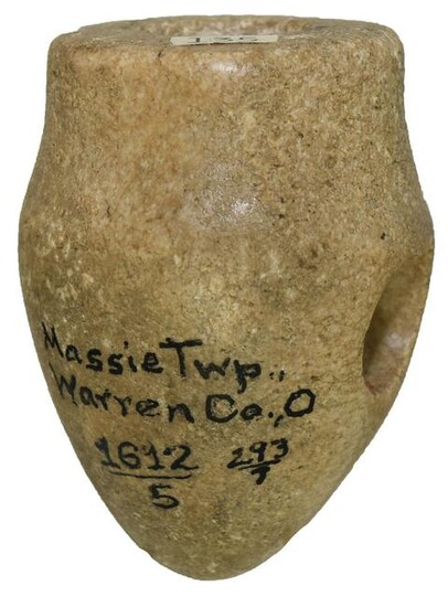 2 7/16"Pipestone Vase Pipe. Ex-Dr. Meuser. Warren Co