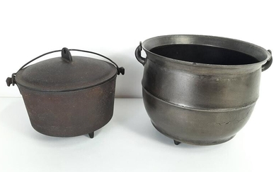 2 Cast Iron Cauldrons