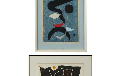 2 Modernist Japanese Woodblock Prints - Nagoa Maki