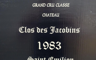 36 bouteilles CLOS DES JACOBINS 1983 GCC Saint Emilion (légèrement bas
