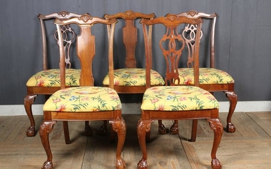 5 Chippendale Style Chairs
