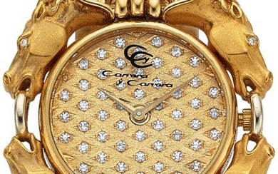 55064: Carrera y Carrera Diamond, Gold Watch Case: 22
