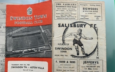 59/60 SwIndon Town Complete Football Programme Collection: C...