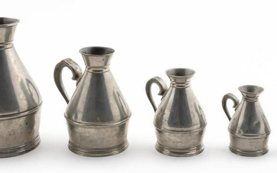5PCS, PEWTER. MEASURES, AUSTIN AND SONS