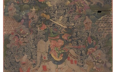 A THANGKA DEPICTING PEHAR GYALPO China or Mongolia, 18th Century