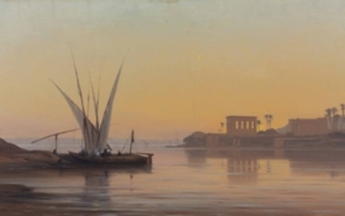 Auguste Louis Veillon (Swiss, 1834–1890), The Temple at Philae