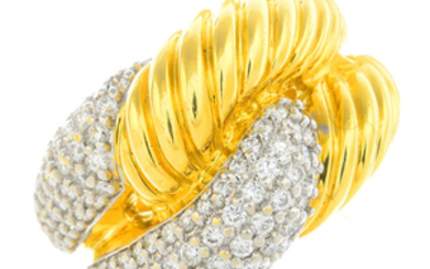DAVID YURMAN - a diamond 'Infinity Cable' dress ring.