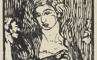 GIOVANNI GIACOMETTI (1868-1933), Toeletta della sera III. - Portrait Annetta Giacometti, 1911