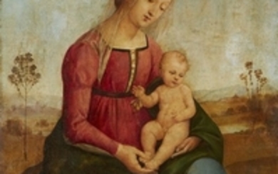 Italian School, presumably early 16th century, The Virgin and Child in a Landscape
