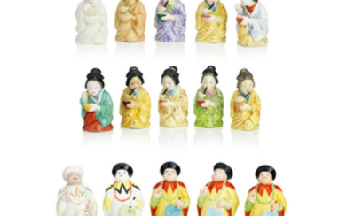 The Japanese Girl and the Mandarin: fifteen Royal Worcester Extinguishers