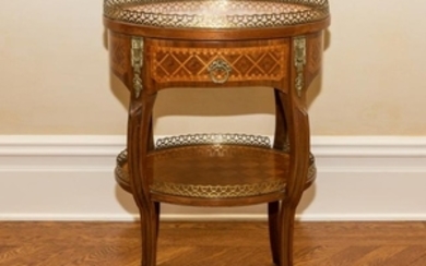 Louis XV French Inlaid & Bronze Mounted Side Table