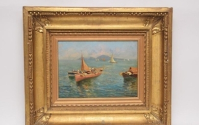 Mario Ciappa (Italian 20th century) Sailboat, oil on