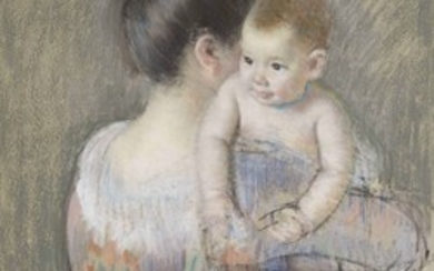 Mary Cassatt (1844-1926), Baby Charles Looking Over His Mother's Shoulder (No. 2)