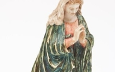 Our Lady Polychrome ivory sculpture France, 18th …