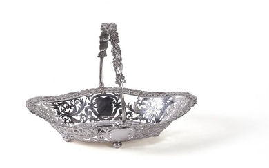 A silver shaped oval basket by James Dixon & Sons Ltd