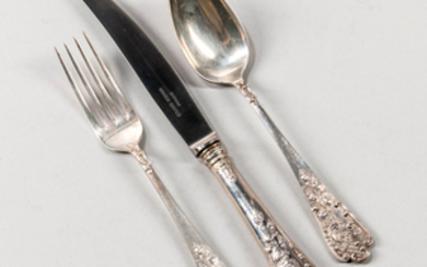 Thirty-six Pieces of Austro-Hungarian .800 Silver Flatware