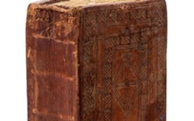[BINDING]. Coptic Bible, hand-written in Ge'ez on Vellum.