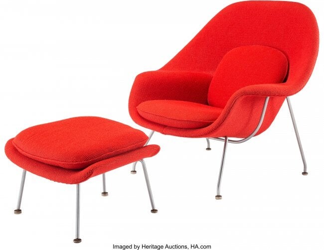 67064: Eero Saarinen (American, 1910-1961) Womb Chair w