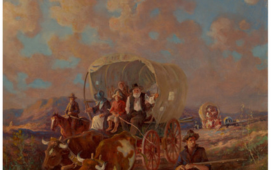 Edgar Samuel Paxson (1852-1919), Covered Wagon (1908)
