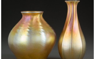 79064: Two Tiffany Studios Favrile Glass Vases, circa 1
