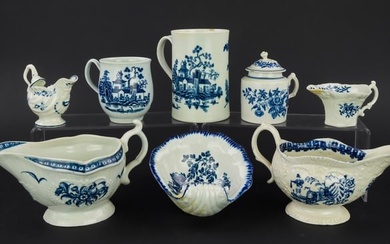 8 Dr. Wall Worcester Porcelain Tableware Items