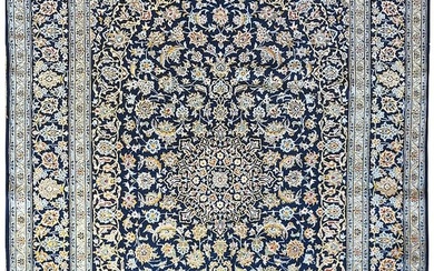 8 x 11 Persian Najafabad Esfahan Wool Rug BLUE