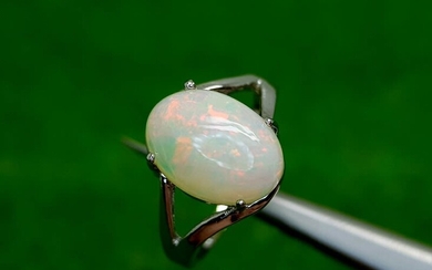 925 silver ring with Ethiopian opal