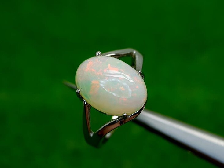925 silver ring with Ethiopian opal