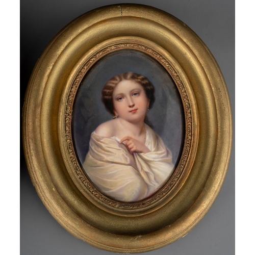 A 19th century hand painted KPM Berlin porcelain plaque, in ...