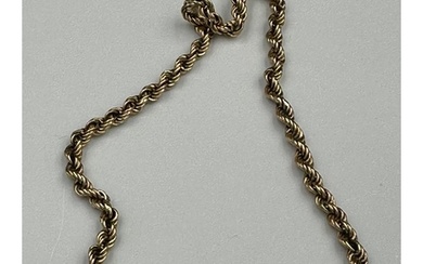 A 9ct yellow gold rope style bracelet with an approximate we...