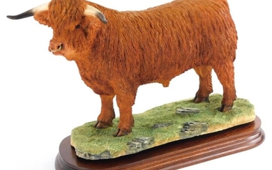 A Border Fine Art figure of a Highland bull,...