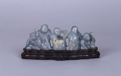 A CHINESE JADE CARVED 'BOY'S BRUSHREST