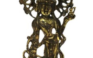 A Chinese gilt bronze bodhisattva