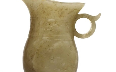 A Chinese jade pouring vessel
