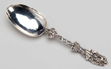 A Dutch silver memory spoon
