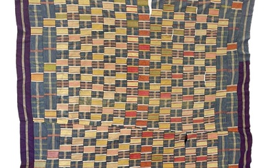A Ewe Mans cotton cloth, Ghana / Togo, mid 20th century.