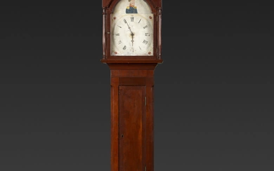 A Federal Style Cherrywood Tall Case Clock