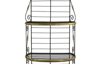 A French Brass-Mounted Iron Baker's Rack Height 83 x