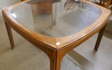 A G-Plan teak and glass topped coffee table
