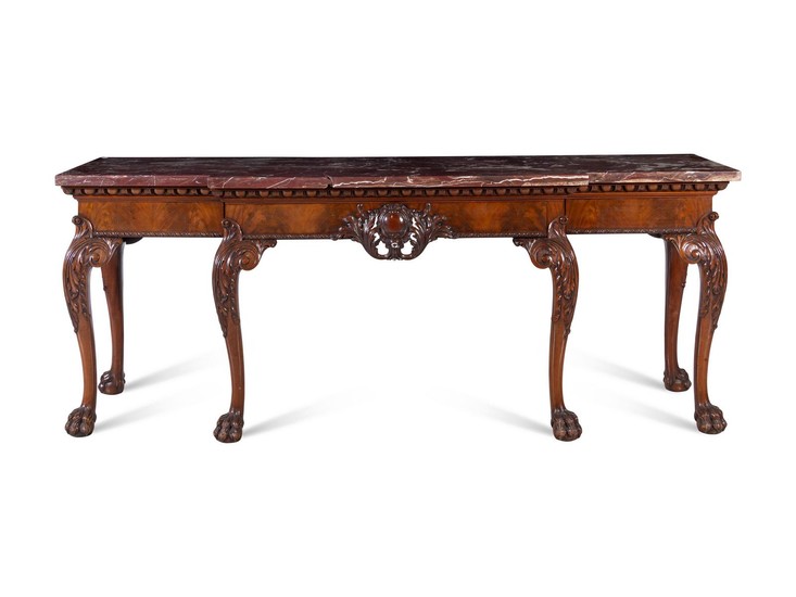 A George III Style Carved Mahogany Sideboard