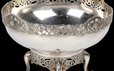 A George V Irish silver Celtic Revival pedestal bowl and sta...