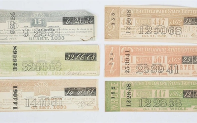 A Group of Delaware State Lottery Tickets