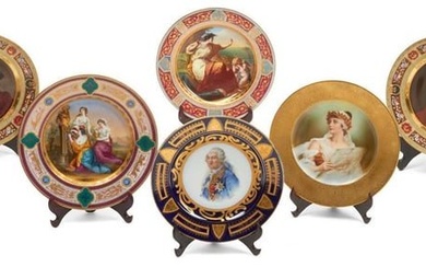 A Group of Six 19th C. Royal Vienna Porcelain Plates