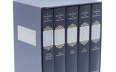 "A HISTORY OF ENGLAND", THE FOLIO SOCIETY, BOXED FIVE VOLUMES.
