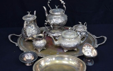 A John Turton and Co plated Tea and coffee set on a