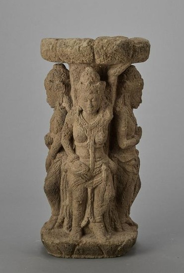 A LARGE ANDESITE BASIN, CENTRAL JAVA, 9TH CENTURY