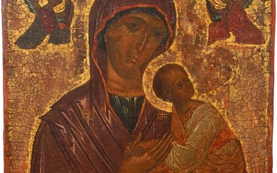 A LARGE ICON SHOWING THE MOTHER OF GOD OF THE...