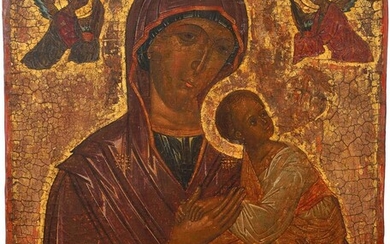 A LARGE ICON SHOWING THE MOTHER OF GOD OF...