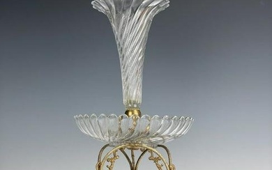 A LARGE ORMOLU AND BACCARAT CRYSTAL CENTREPIECE